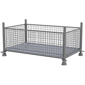 Mesh box pallet | 1,50m x 0,87m x 0,60m | galvanized | with closed hook